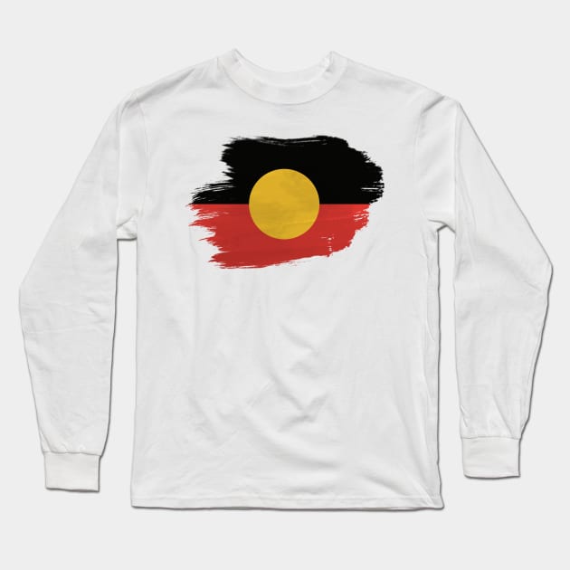 Aboriginal Flag Long Sleeve T-Shirt by CF.LAB.DESIGN